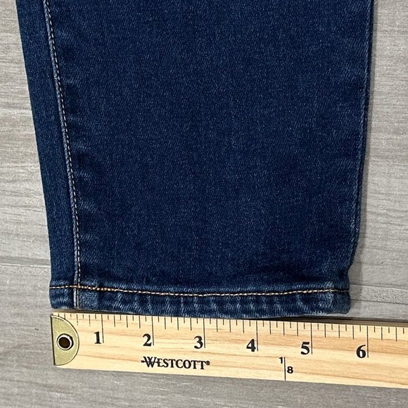 Revolve LE JEAN Vivie Slim Stovepipe Jeans in Frankie Wash Dark Denim Size 29 - Picture 14 of 15